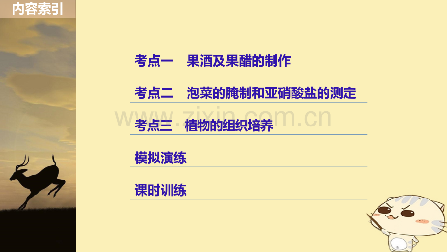 浙江高考生物一轮总复习生物技术实践生物技术在食品加工中的应用植物的组织培养.pptx_第3页