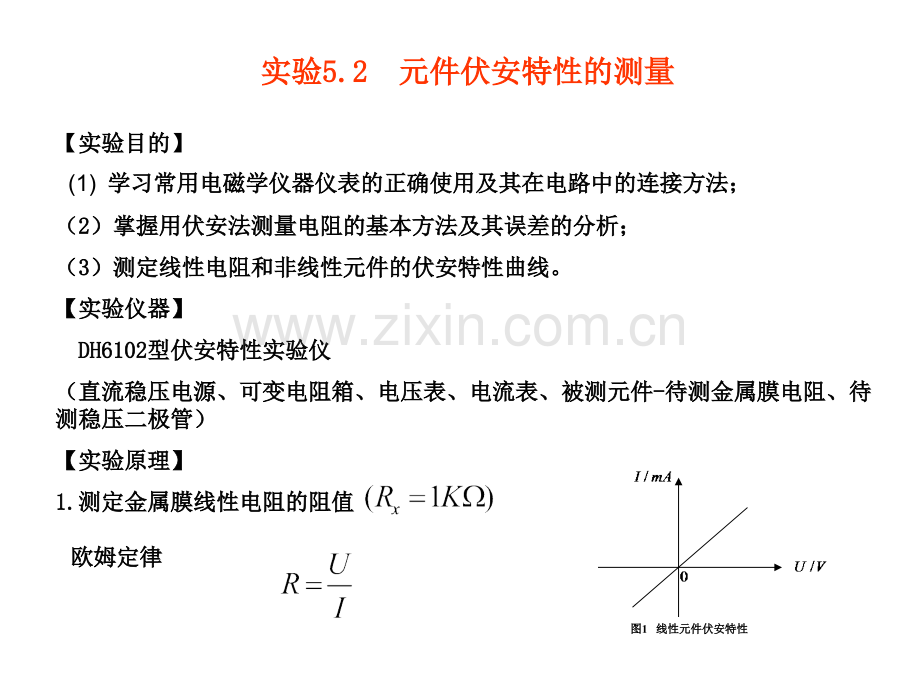 稳压二极管的伏安特性非线性曲线.pptx_第1页