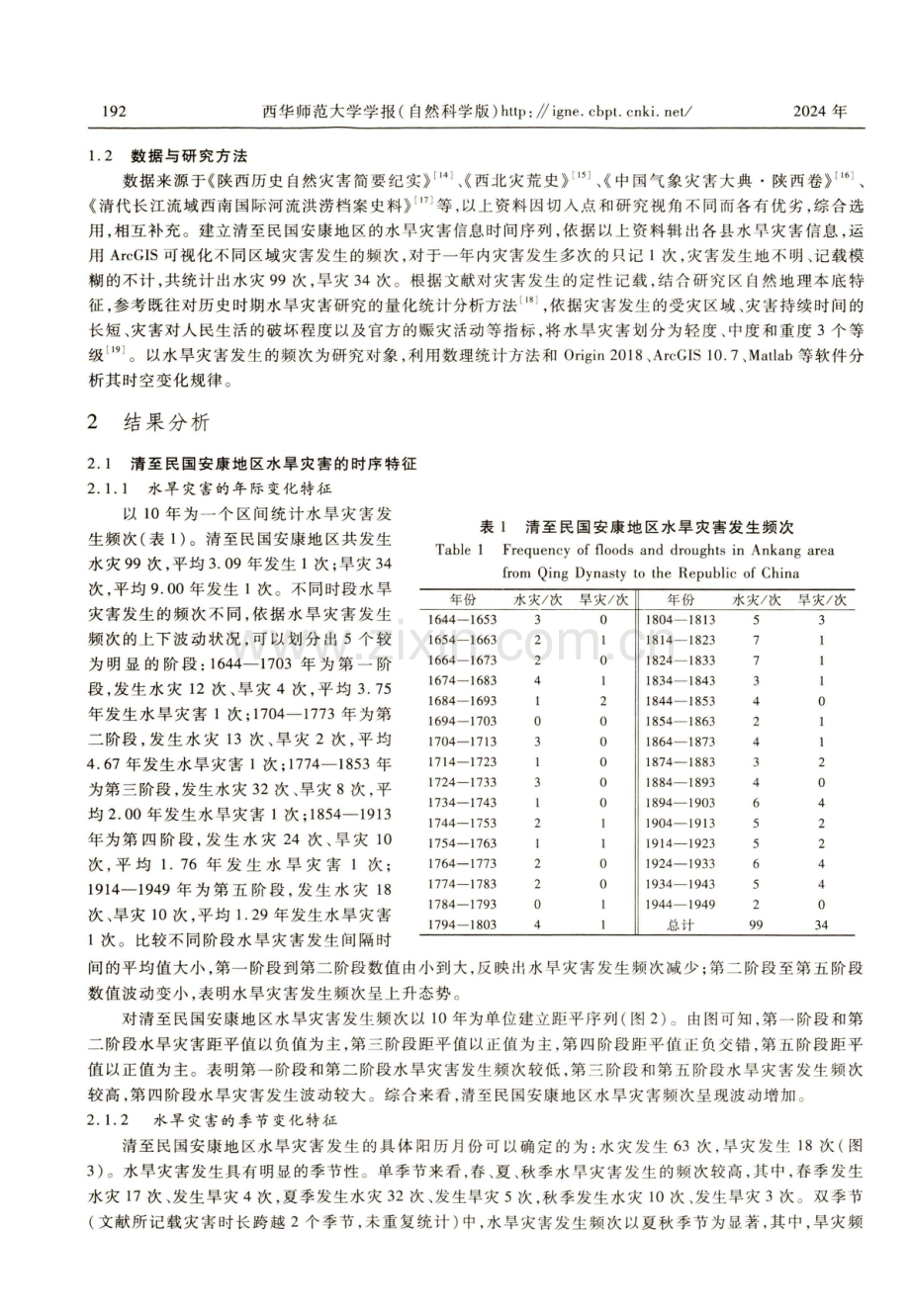清至民国安康地区水旱灾害时空特征及对民众影响.pdf_第3页