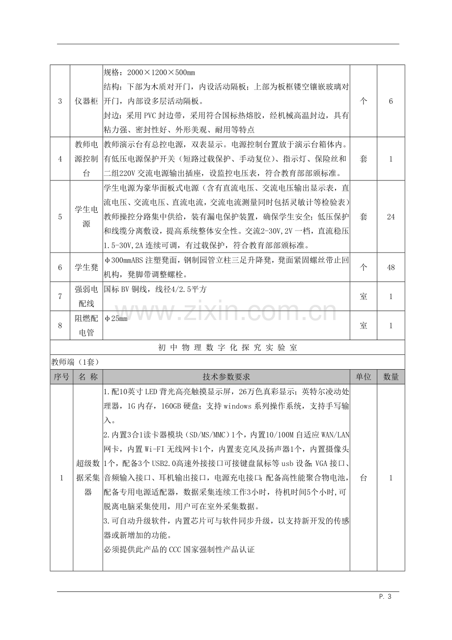 如皋市石庄初级中学数字化物理课程基地项目竞争性谈判文件.doc_第3页