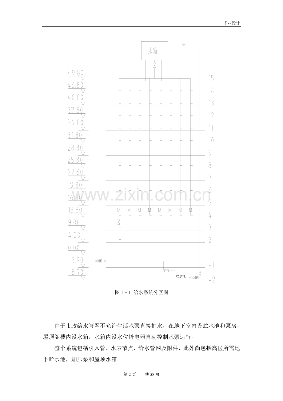 十五层商住楼给水排水工程设计--本科毕业论文.doc_第2页