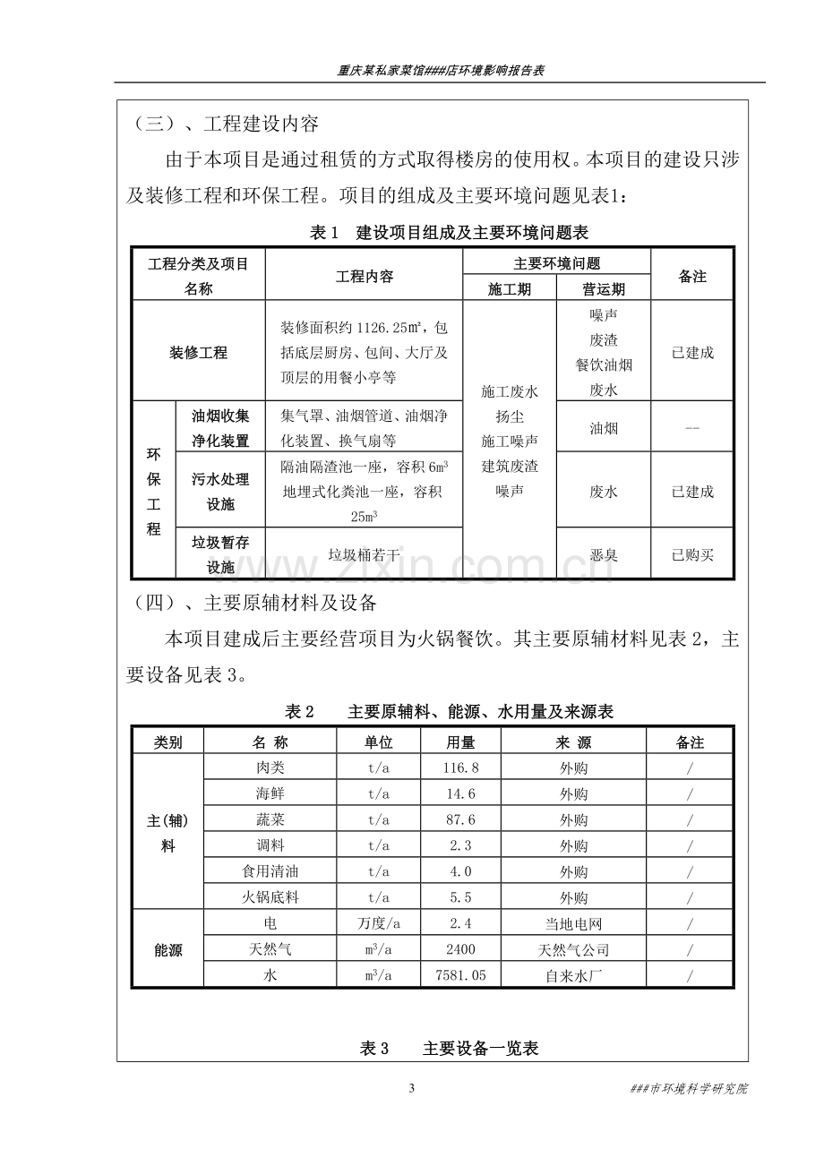 重庆某私家菜馆火锅店环境评估报告书.doc_第3页