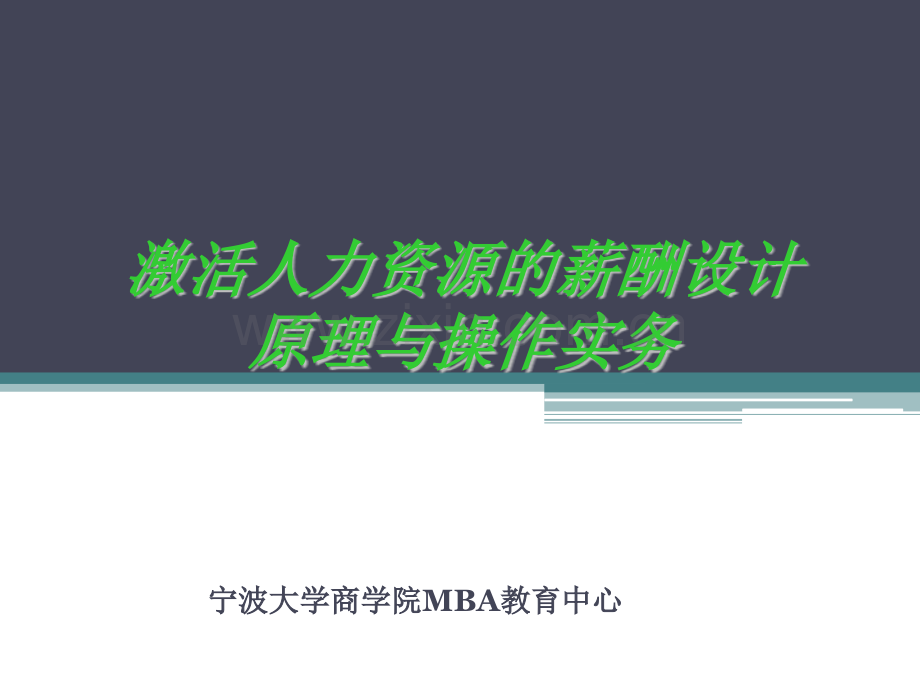 激活人力资源的薪酬体系设计原理与操作实务.pptx_第1页