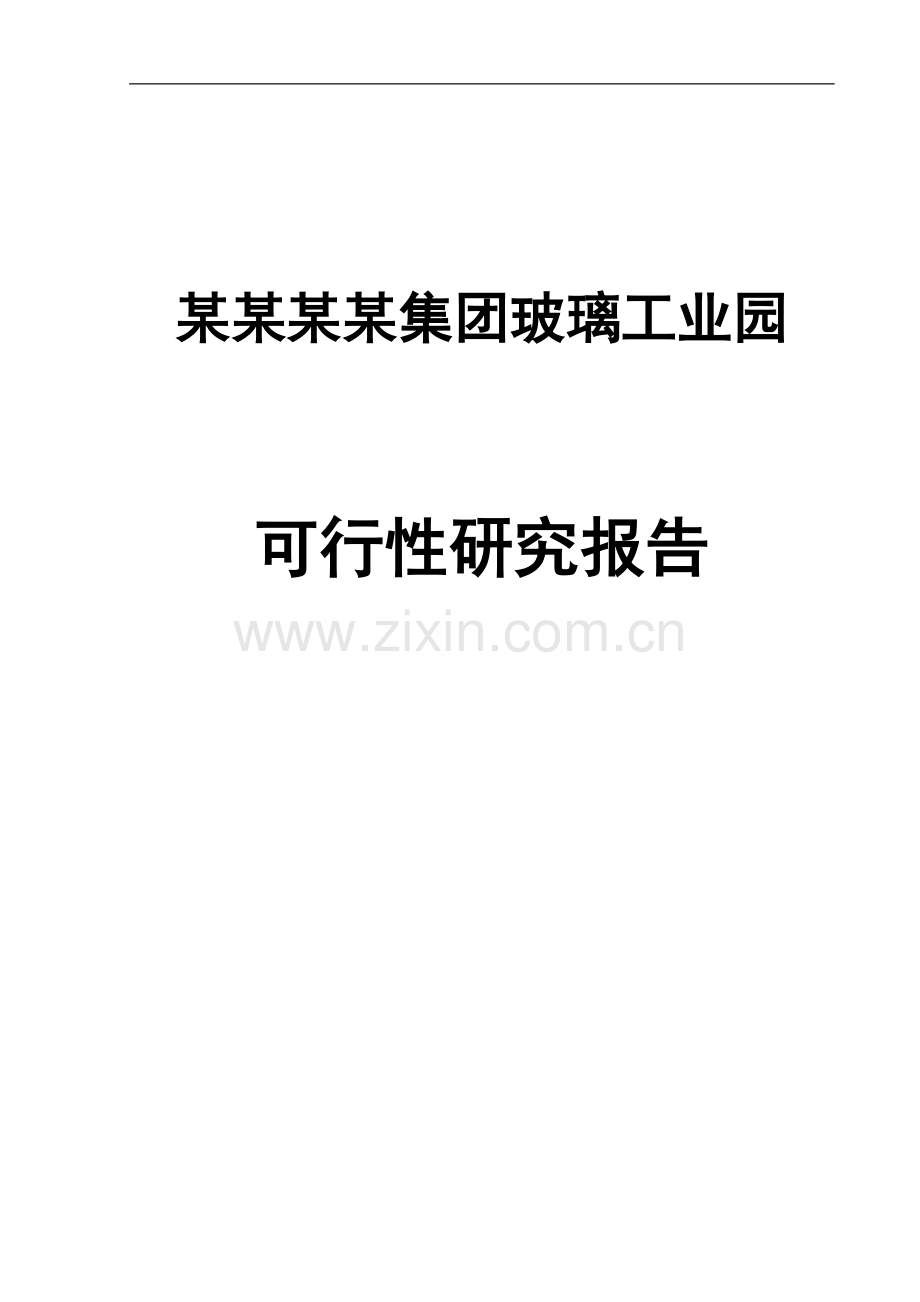 某某集团玻璃工业园建设项目可行性研究报告(100页优秀甲级资质可研报告).doc_第1页