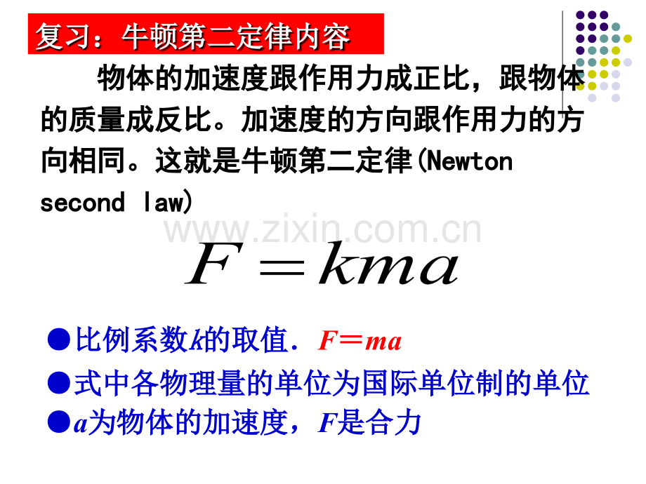 牛顿第二定律的应用瞬时性矢量性.pptx_第1页