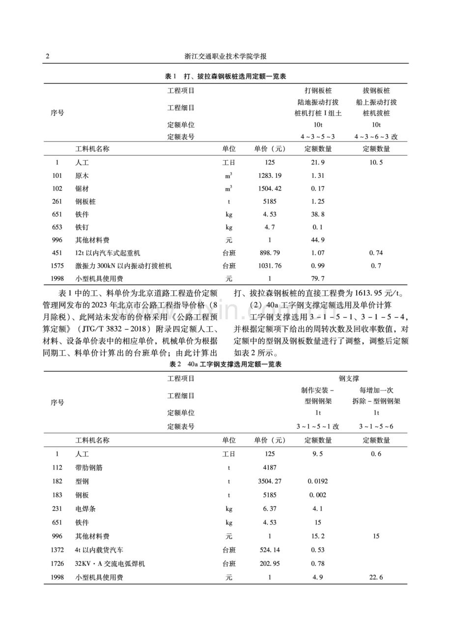 桥梁工程拉森钢板桩造价合理确定的研究.pdf_第2页