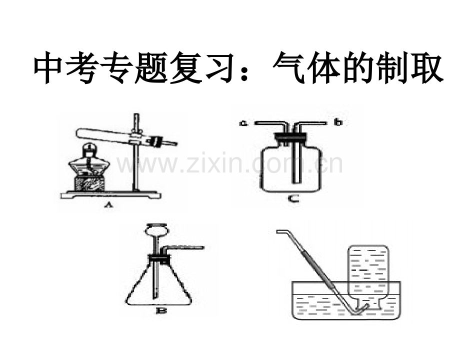 初中化学制取气体的专题复习.pptx_第1页