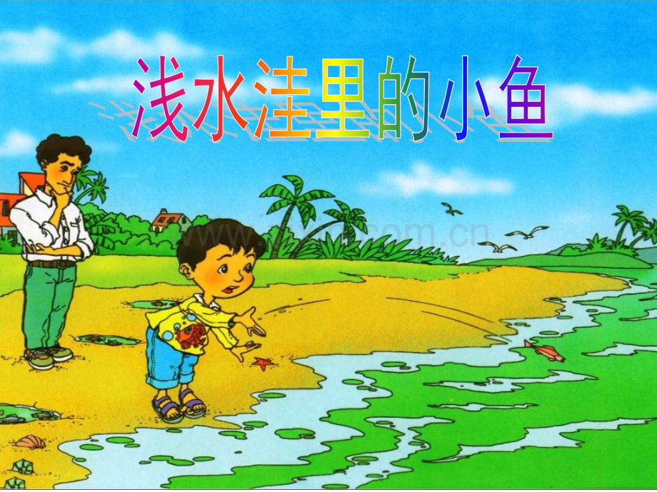 小学语文二年级上册浅水洼里小鱼PPT(000001).pptx_第1页