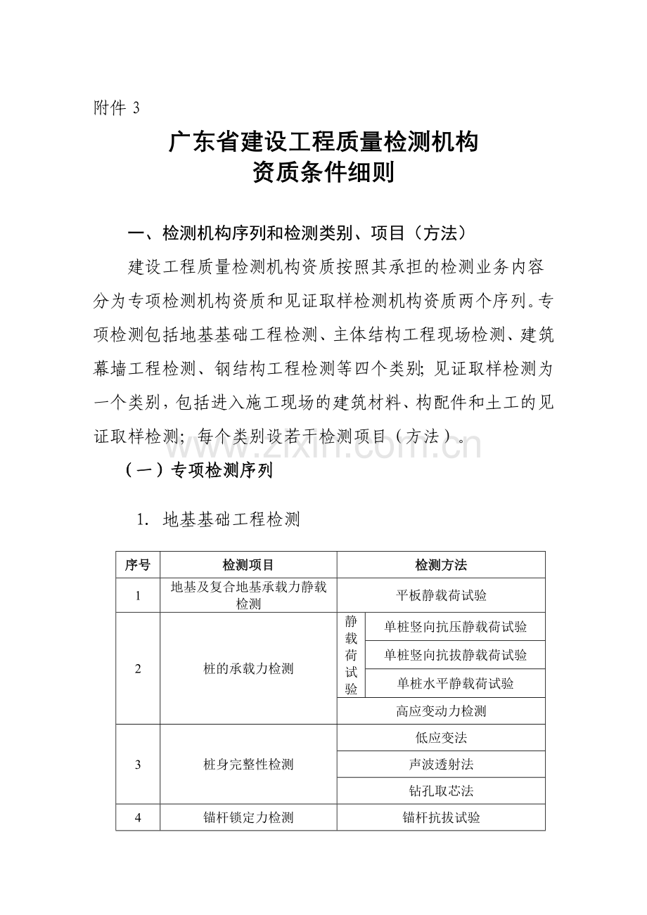 广东省建设工程质量检测机构资质条件细则.doc_第1页