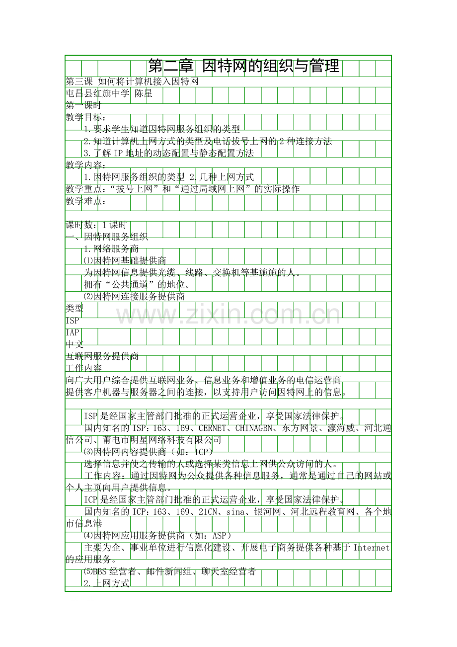 因特网的组织与管理如何将计算机接入因特网.docx_第1页