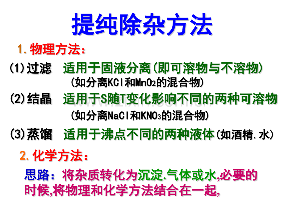 初中化学专题复习——物质的分离与提纯.pptx_第2页