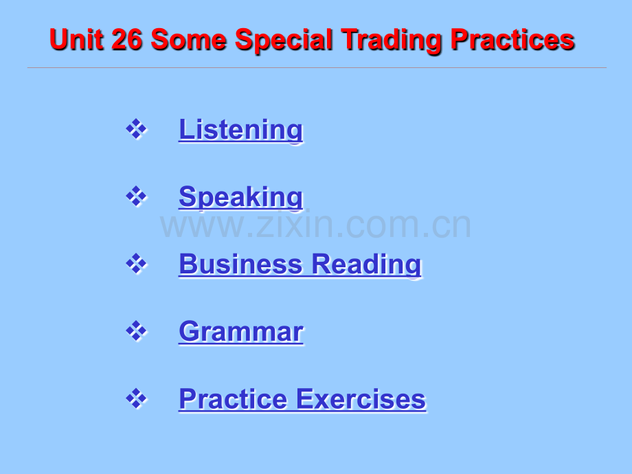 商务英语基础Unit26SomeSpecialTradingPractices特殊贸易惯例.pptx_第3页