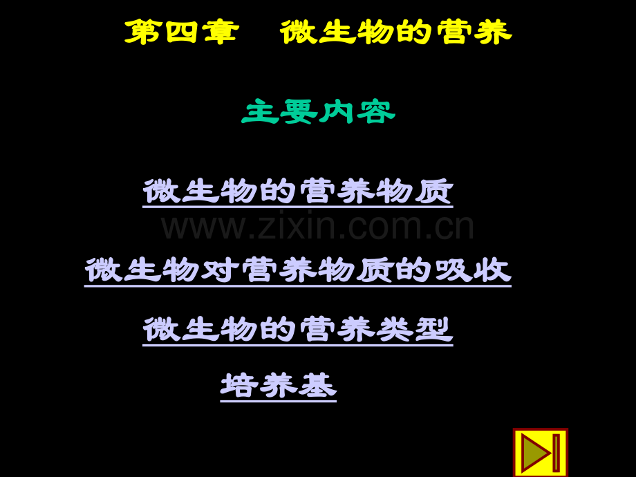 微生物的营养主要内容微生物的营养物质微生物对营.pptx_第1页