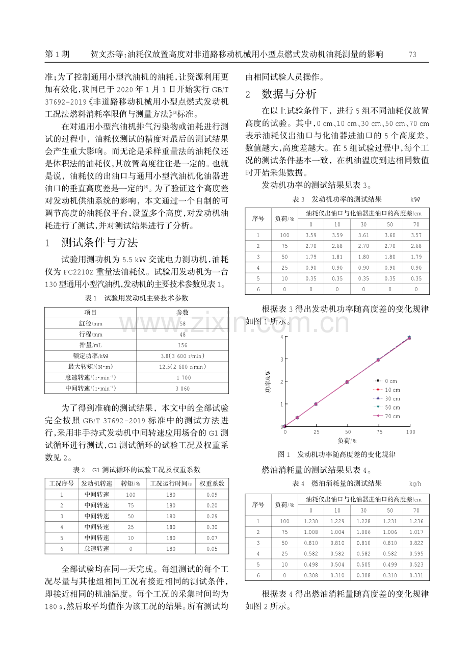 油耗仪放置高度对非道路移动机械用小型点燃式发动机油耗测量的影响.pdf_第2页