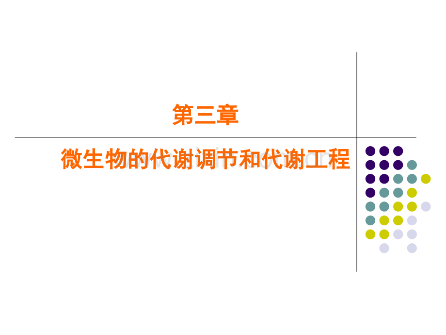 微生物的代谢调节和代谢工程.pptx_第1页