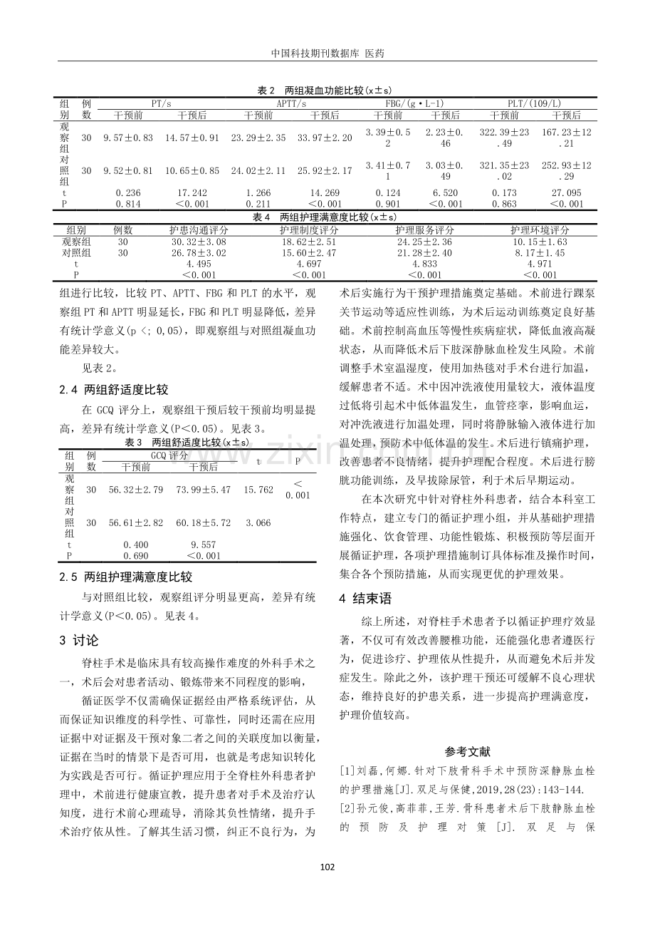 脊柱外科患者围手术期静脉血栓预防循证护理方案的构建与应用.pdf_第3页