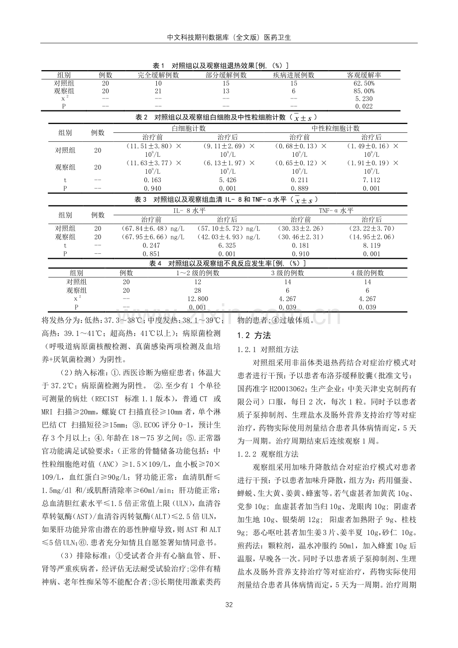 加味升降散治疗癌性发热40例临床观察.pdf_第2页