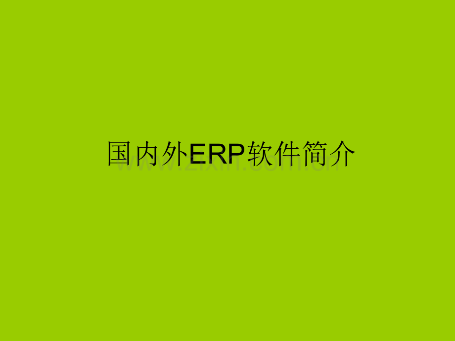 国内外ERP软件简介.pptx_第1页