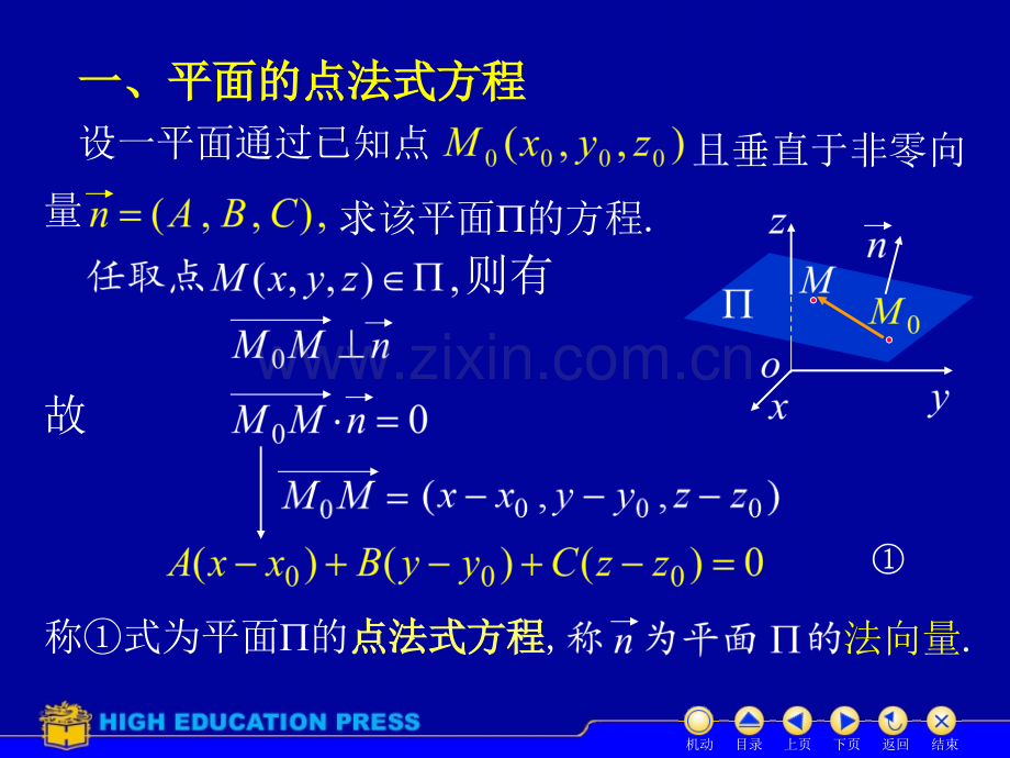 同济大学高等数学上D75平面方程.pptx_第2页