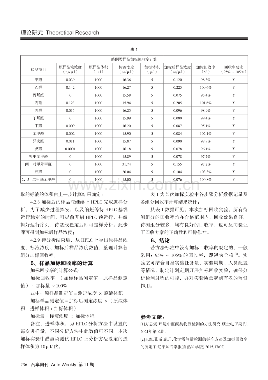 加标回收法在车内醛酮类物质含量检测中的应用.pdf_第3页