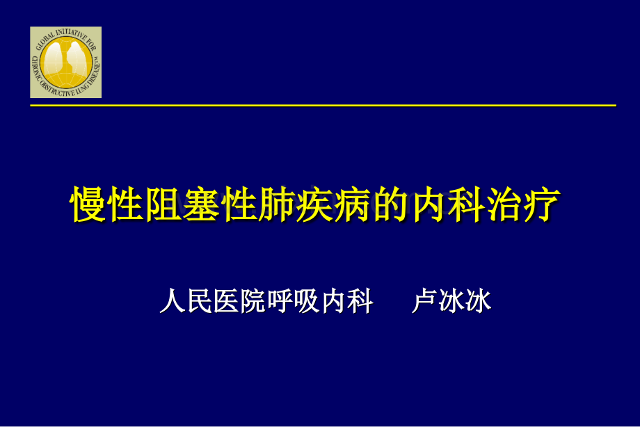 慢性阻塞性肺疾病的内科治疗.pptx_第1页