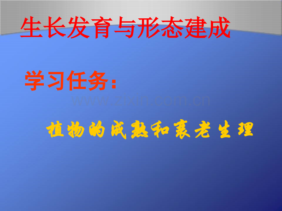 学习任务植物的成熟和衰老生理.pptx_第1页