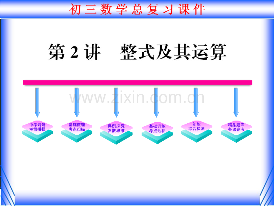 年一轮总复习课件2讲整式及其运算.pptx_第1页