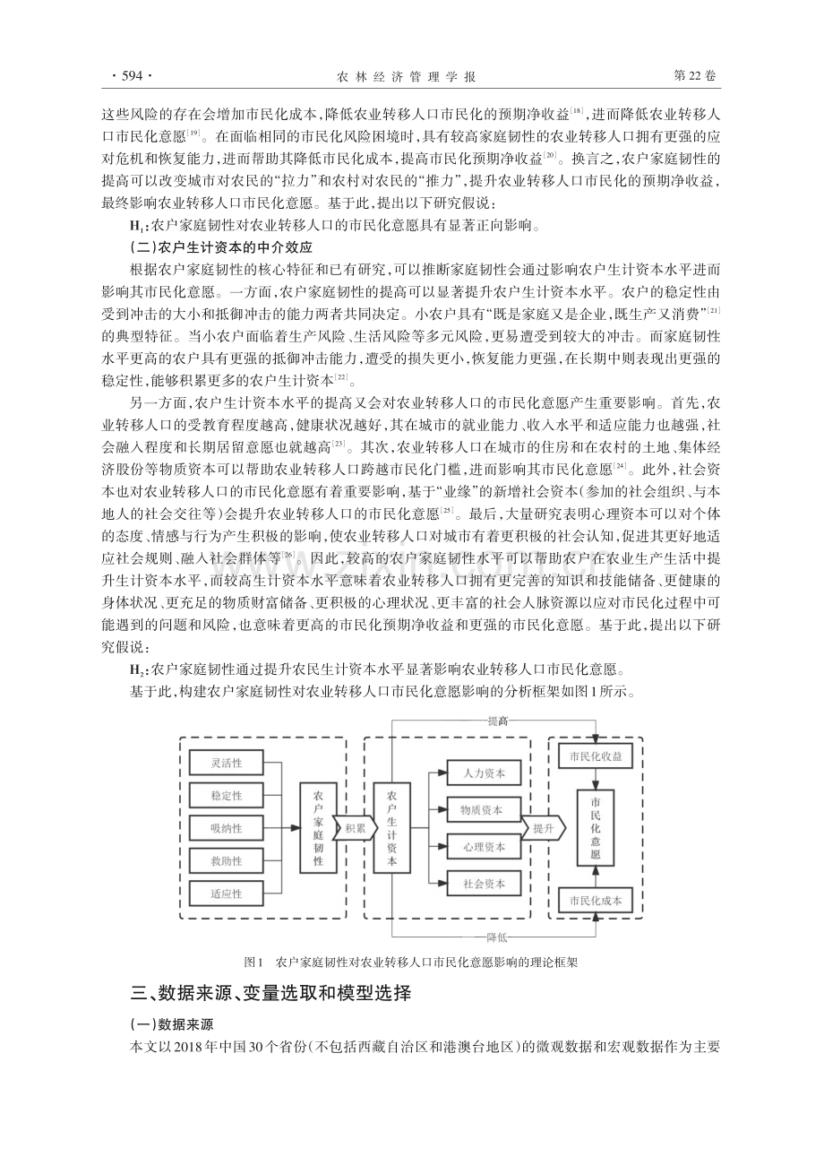 家庭韧性何以影响农业转移人口市民化意愿.pdf_第3页