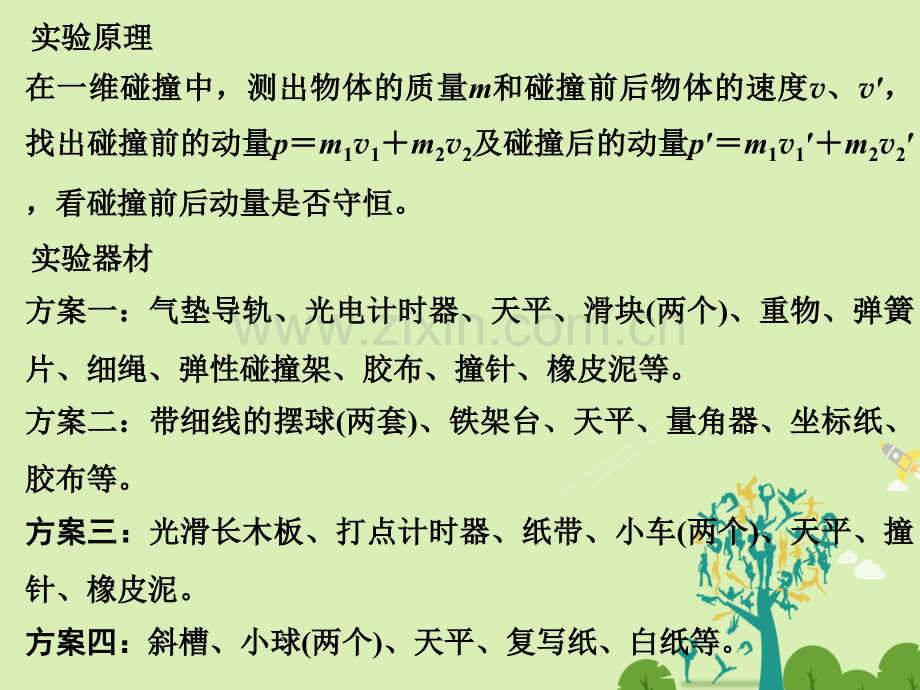 浙江高考物理总复习动量守恒定律波粒二象性原子结构与原子核实验十九探究碰撞中不变量鸭.pptx_第2页