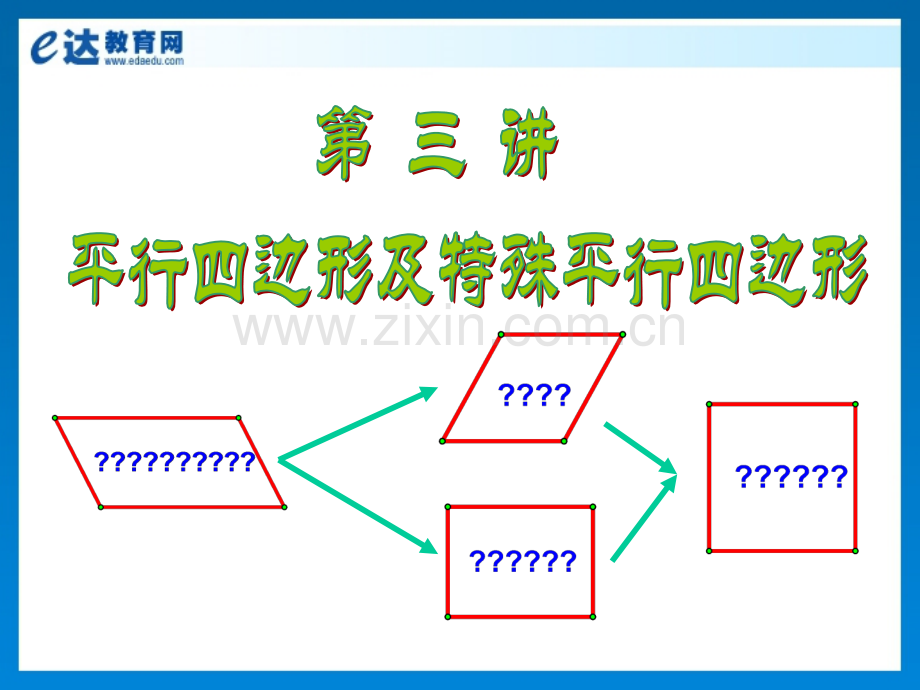 初中数学平行四边形及特殊平行四边形有关定理的证明概要.pptx_第2页