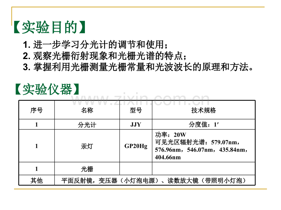 大学物理实验用透射光栅测定光波波长.pptx_第2页