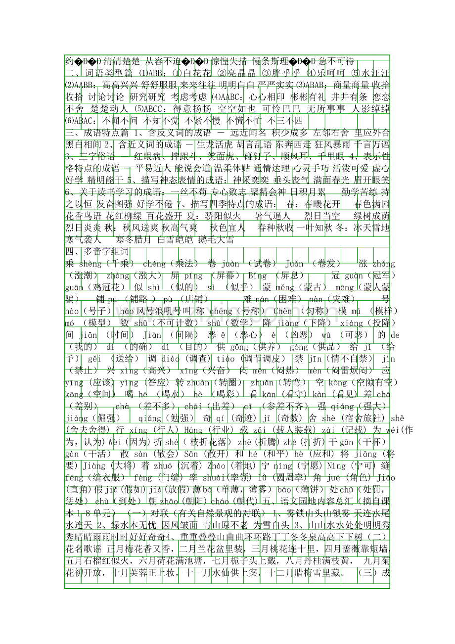 四年级语文上册期末分类复习资料人教版.docx_第3页