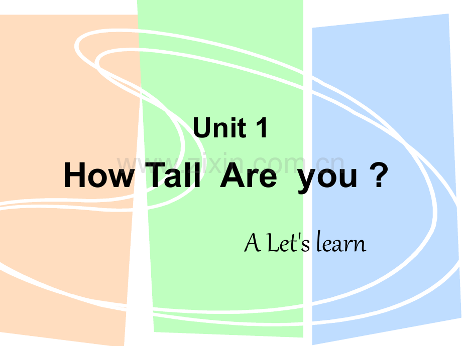 六年级下册How-Tall-are-You-A部分lets-learn.pptx_第1页