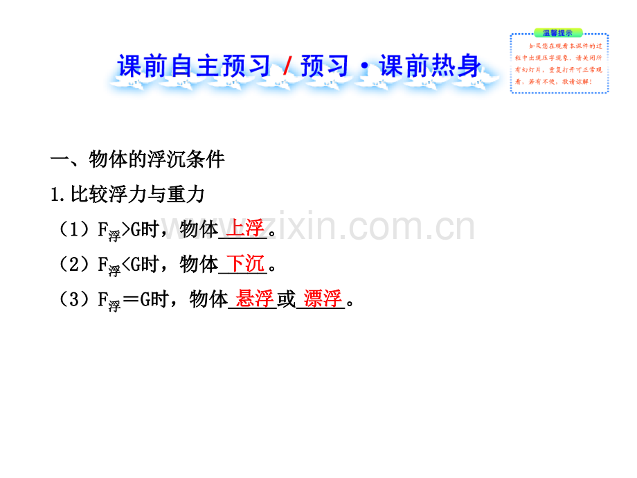 十章浮力物体的沉浮条件.pptx_第3页