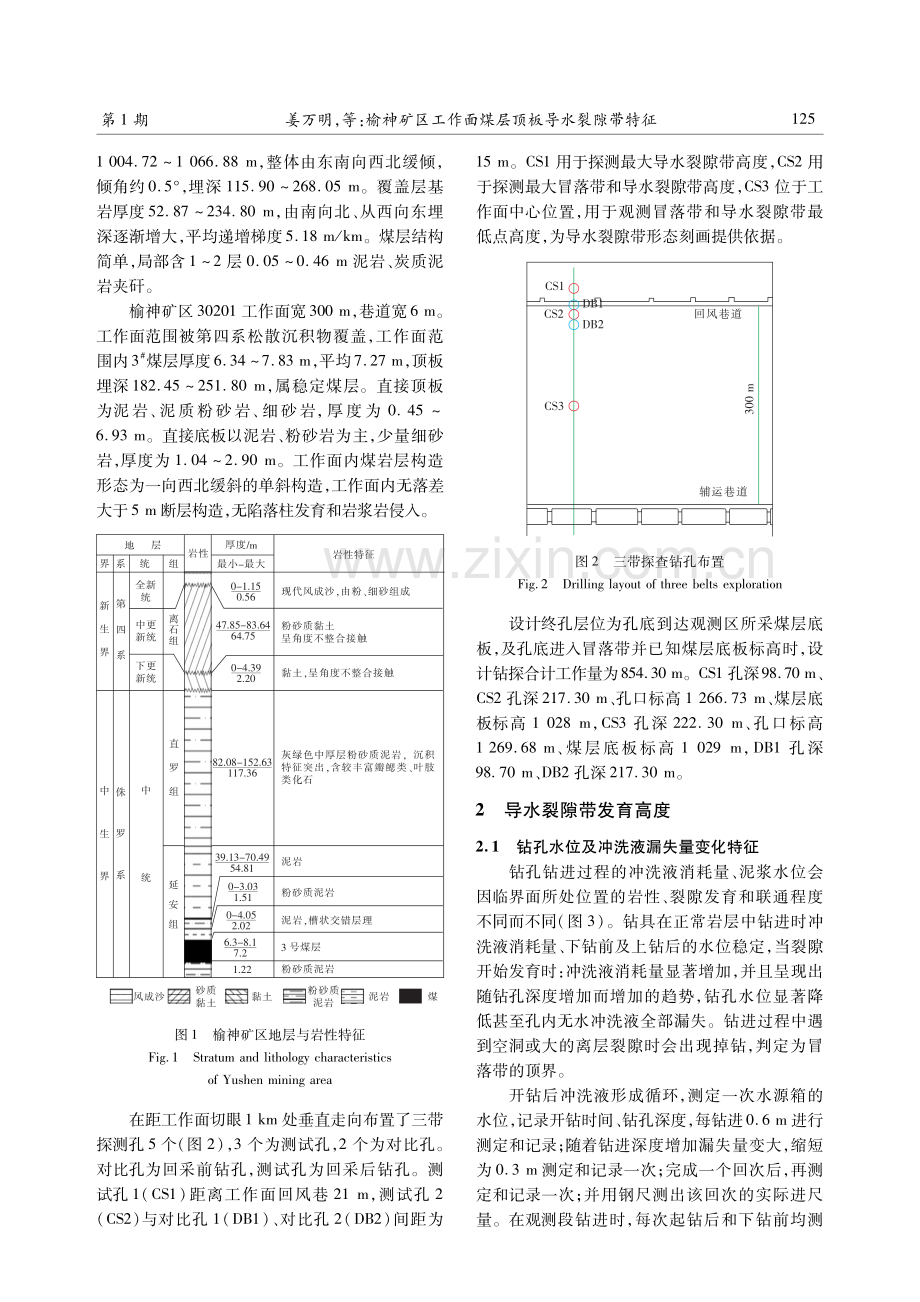 榆神矿区工作面煤层顶板导水裂隙带特征.pdf_第3页