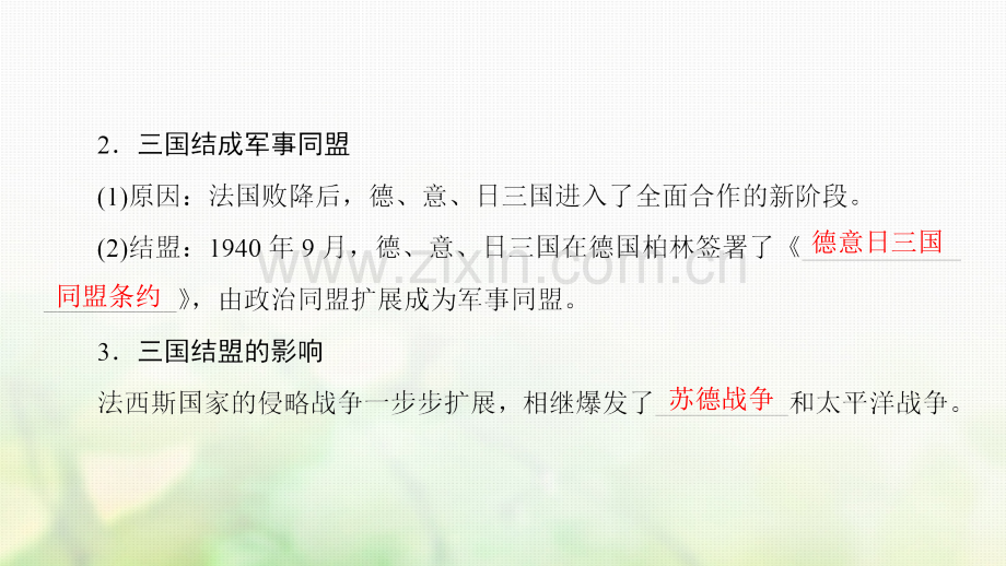 学高中历史专题第二次世界大战大战的新阶段人民版选修.pptx_第3页