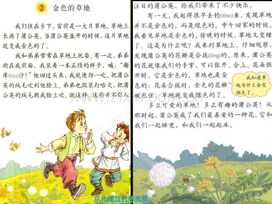 小学三年级上册语文金色的草地.pptx_第3页