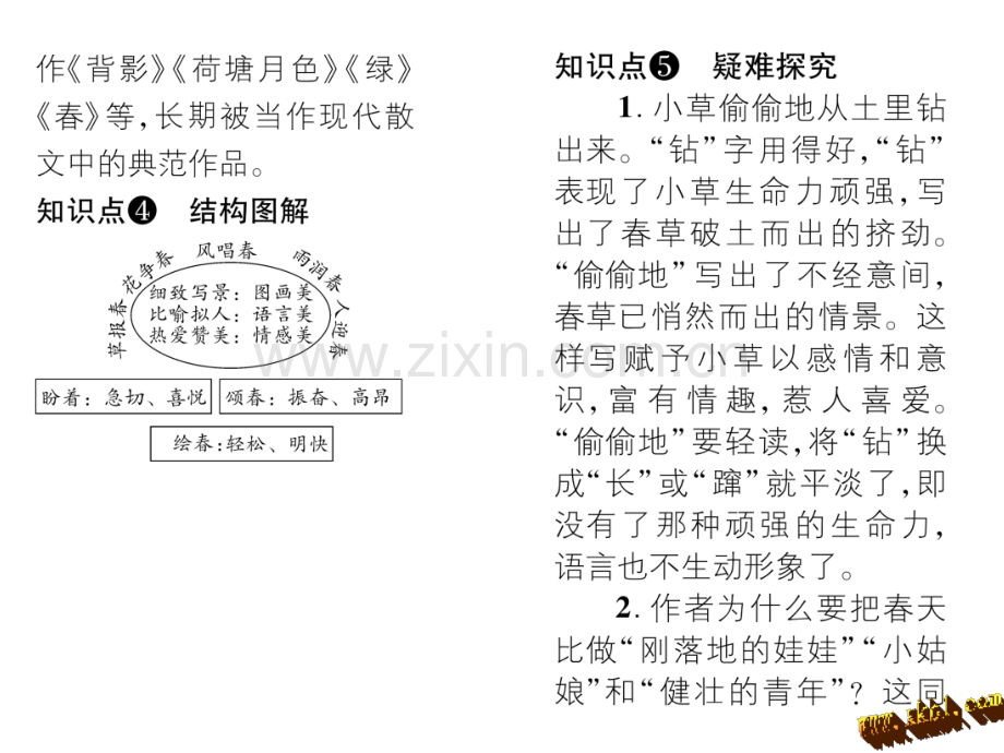 新教材人教版七年级语文上册1春导学案及答案初中语文学案网详细信息.pptx_第3页