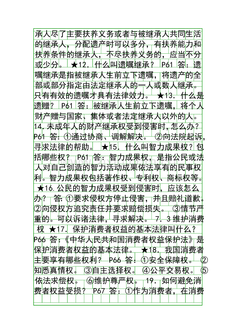 八年级下册我们的文化经济权利期末复习提纲.docx_第3页