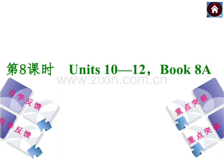 ——中考备考2014人教版复习方案教材考点梳理权威全国通用时-Units10—12Book8A自学反馈重点突破.pptx_第1页