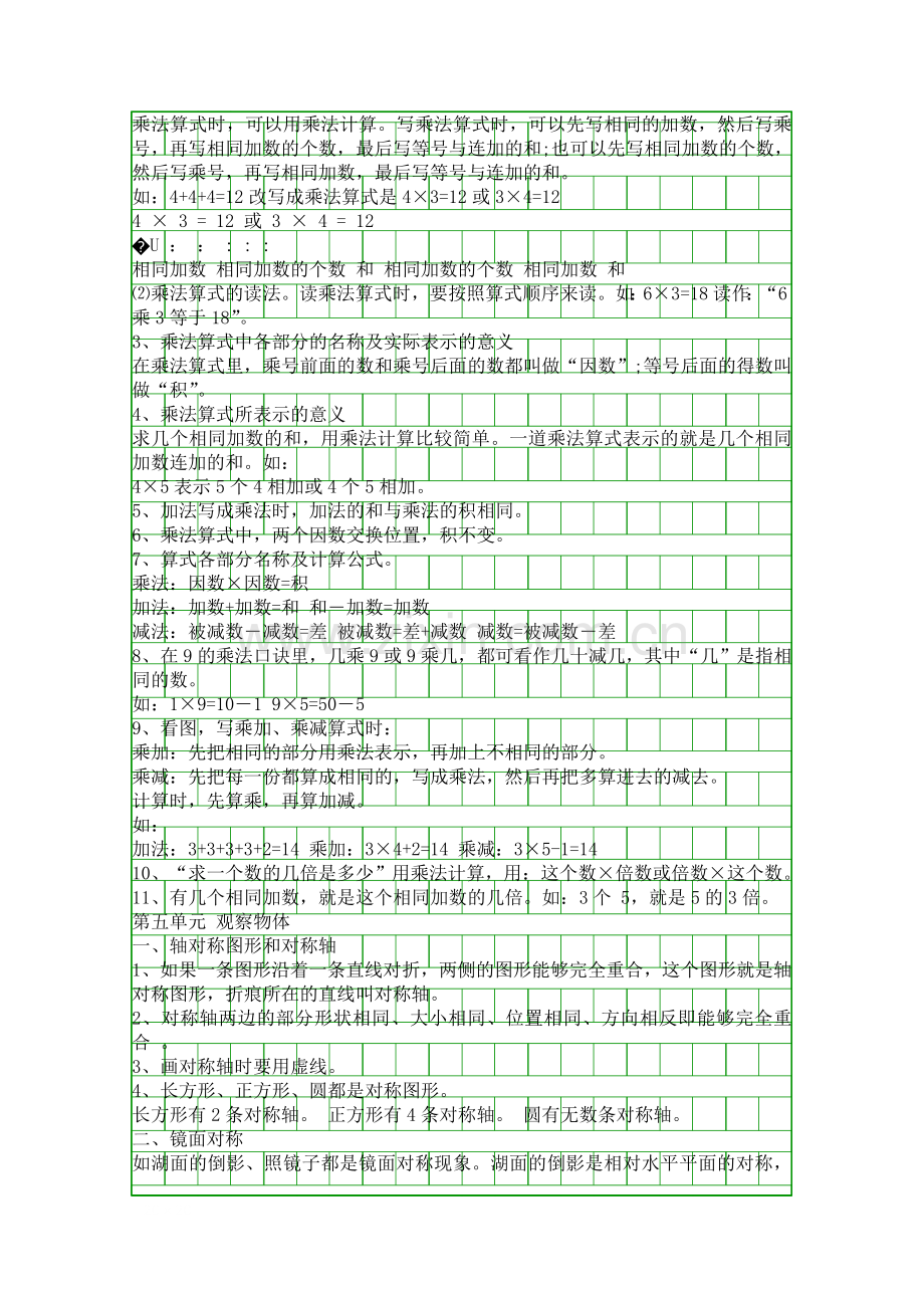 二年级数学上册全册知识点总结.docx_第3页