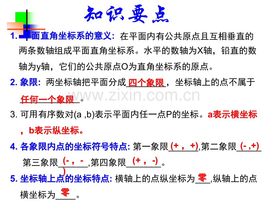 人教版数学七年级下平面直角坐标系复习ppt课件.pptx_第3页