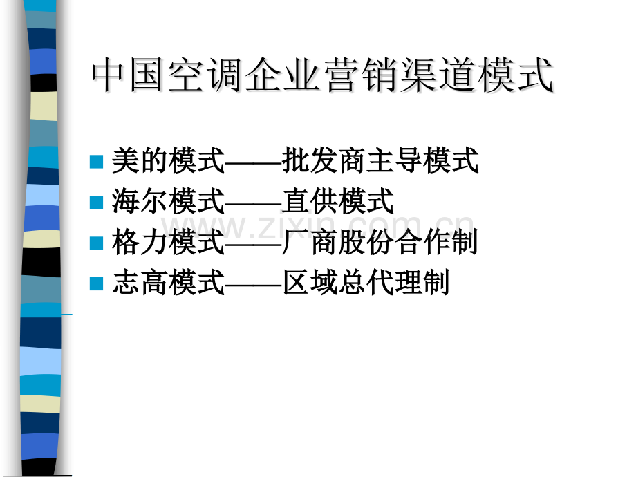 中国空调企业营销渠道模式.pptx_第1页