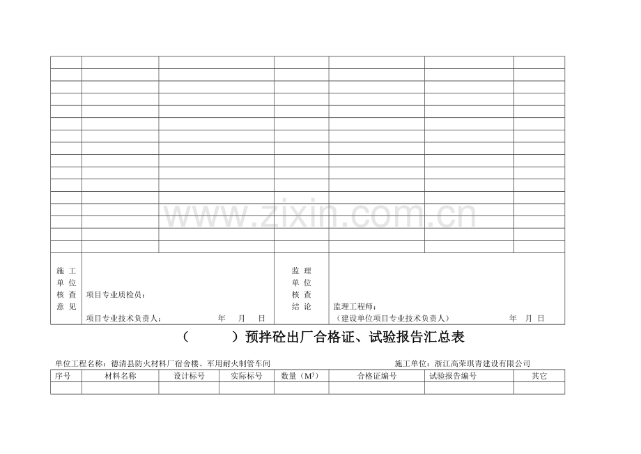 主要原材料产品出厂合格证及进场检验试验报告汇总表文本资料.doc_第3页