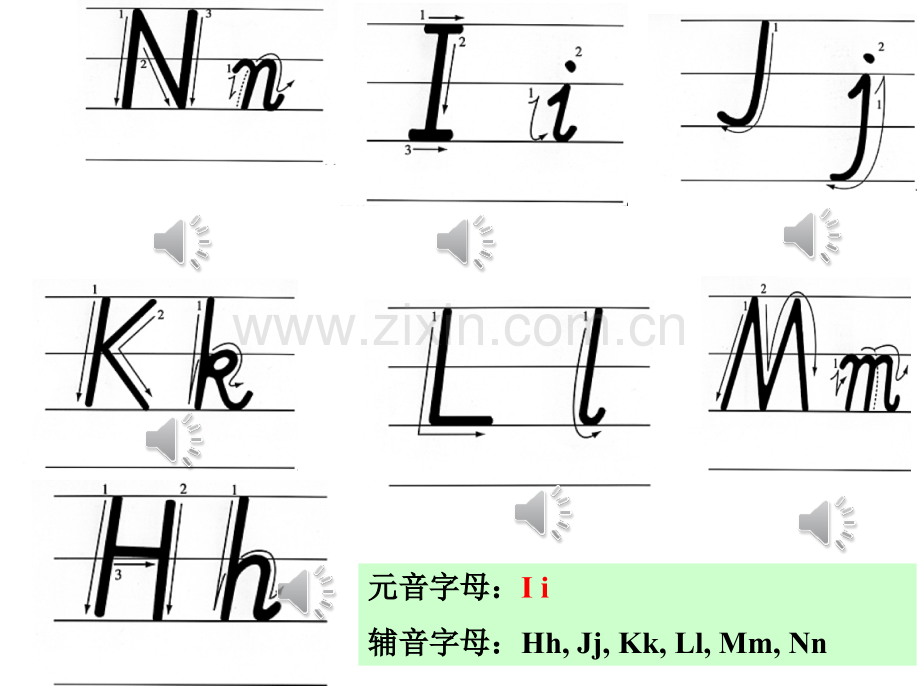 26个英语字母笔顺写法课件.pptx_第3页