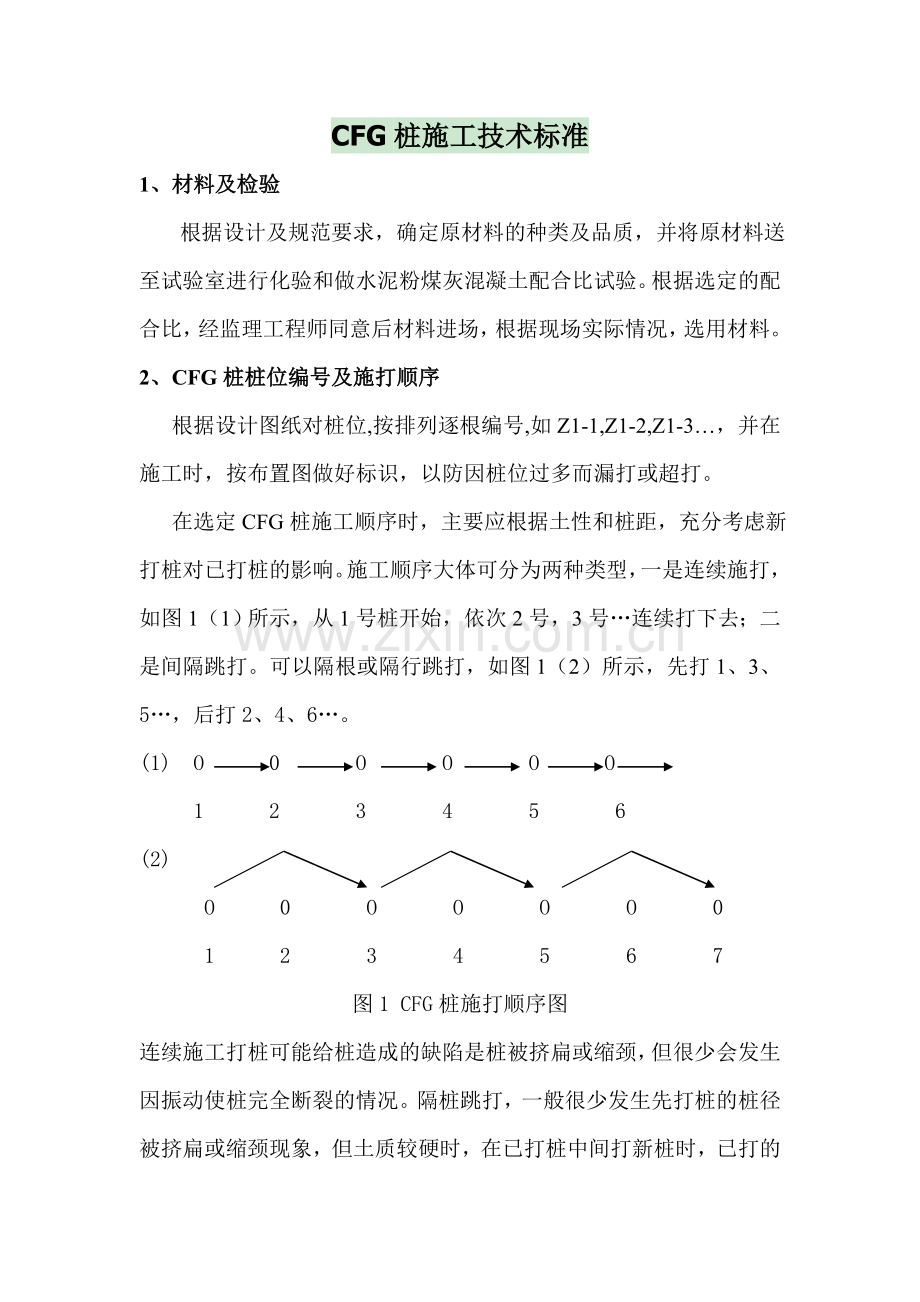 CFG桩施工技术标准.doc_第1页