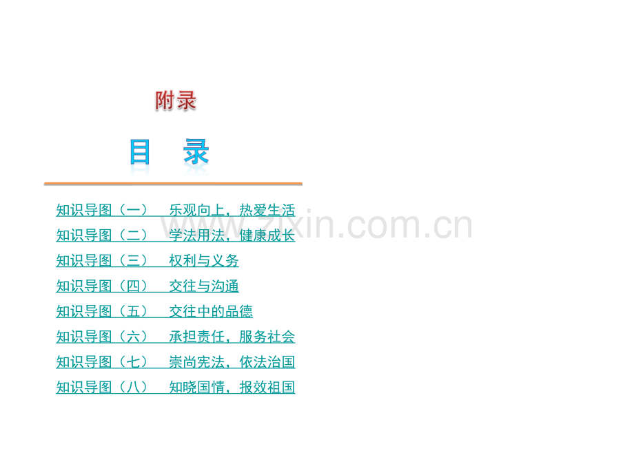 人教版初中政治知识结构图.pptx_第1页