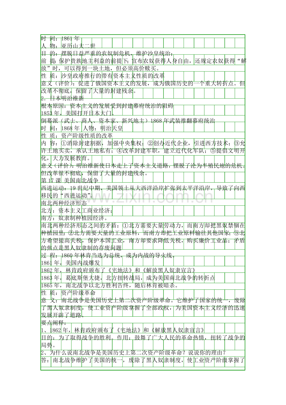 九年级历史上册第三、四单元期末复习资料(岳麓版).docx_第2页