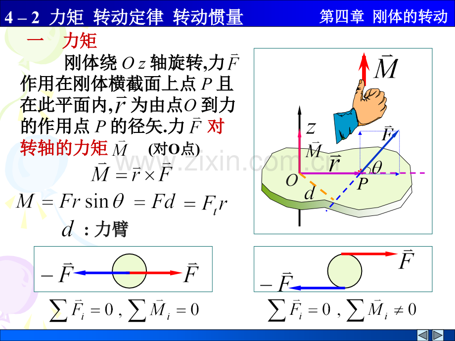 42力矩转动定律转动惯量解析.pptx_第1页