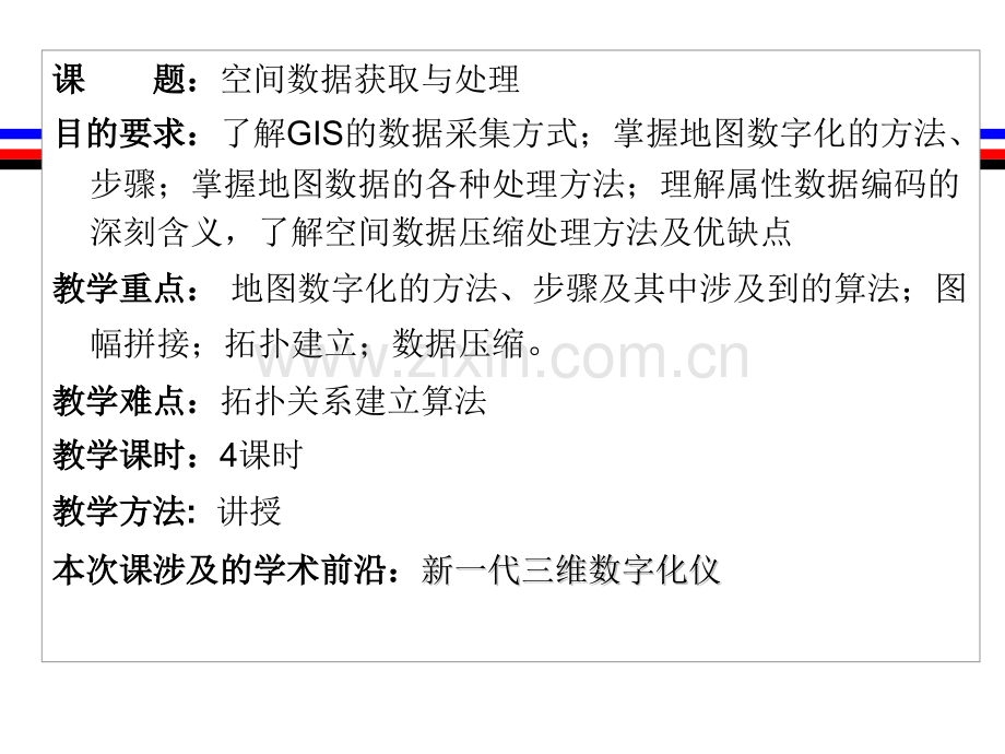 GIS空间数据获取与处理地信.pptx_第1页